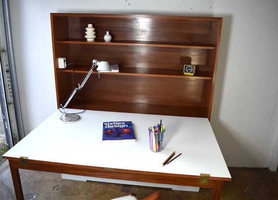 Image 1 of 1960s Bureau Vintage Drawing Table Desk Schreibtisch
