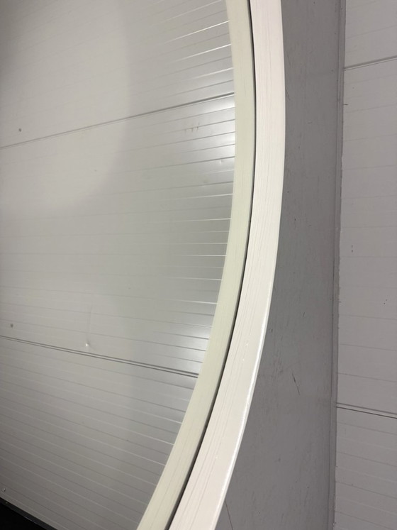 Image 1 of Specchio da parete rotondo XXL in legno bianco, anni '60-'70