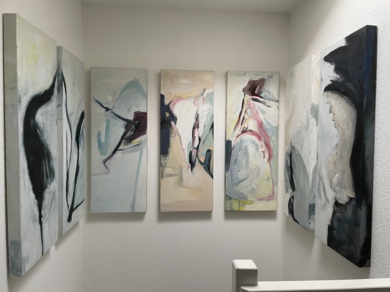 Image 1 of 7 luik schilderijen van Adriaan Nieuwenhuis