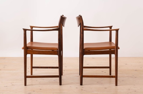 Image 1 of Torbjørn Afdal Darby eethoek met zes stoelen en uitschuifbare tafel, Noorwegen, jaren 60