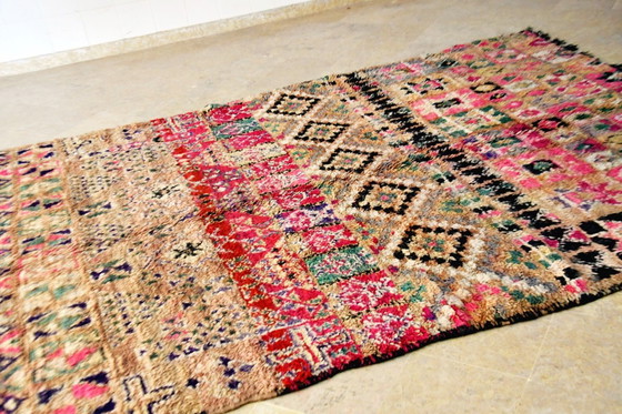 Image 1 of Vintage Zemmour Marokkaans Vloerkleed - 315 x 207 cm | Roze & Beige