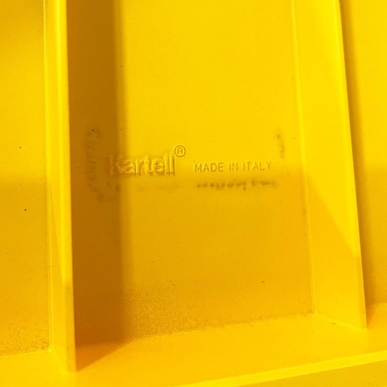 Image 1 of Yellow Dining Table Model 4310 by Anna Castelli Ferrieri for Kartell, 1980s