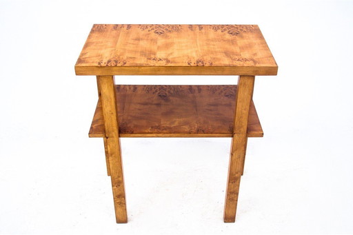 Table d'appoint Art déco, Pologne, années 1950