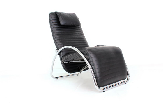 Image 1 of ¡como nuevo! Georg Appeltshauser Lounge Chair / Sillón Relax, estilo Bauhaus, cuero de primera calidad, marco cromado con funció