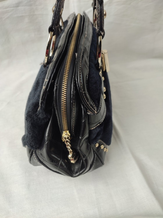 Kathy Van Zeeland Handtas Faux Fur Very Nineties '90 Zwart – Schoudertassen, Textile, Skai (photo 6 of 13)
