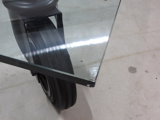 Image 1 of Gae Aulenti for Fontana Arte "Table with Wheels" Italy 1980