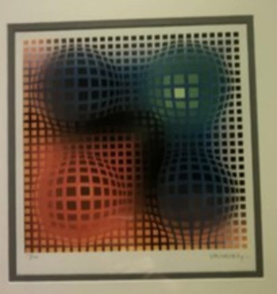 Image 1 of Vasarely - Composizione geometrica