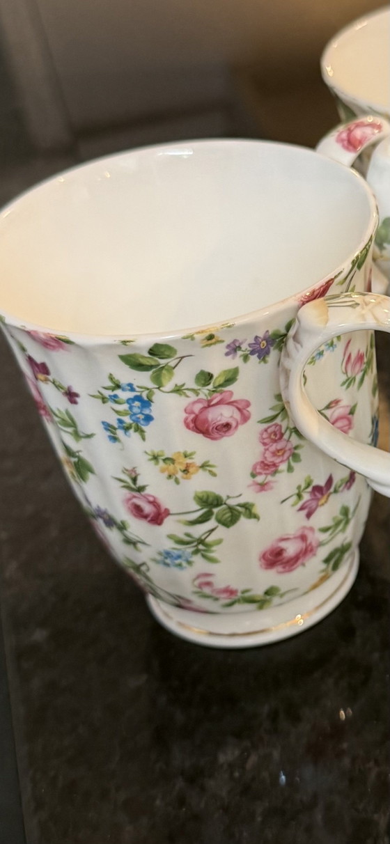 🌸 Tazze Vintage Douwe Egberts – Set da 5 – Bicchieri e caraffe, Porcelain (photo 5 of 5)