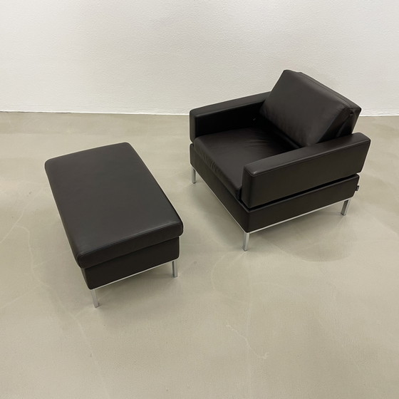 Image 1 of Sillón/taburete Brühl Tomo, cuero marrón, sillón, diseño cor sede