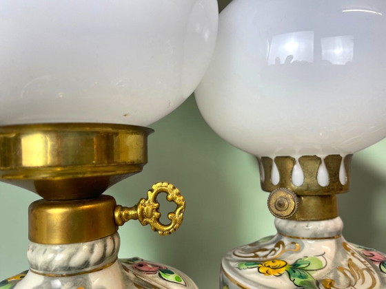 Pair of Limited Edition Portuguese Porcelain Table Lamps, by Alcobaca – Alcobaça (photo 13 of 18)