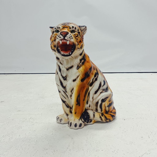 Ceramic Tiger Sculpture