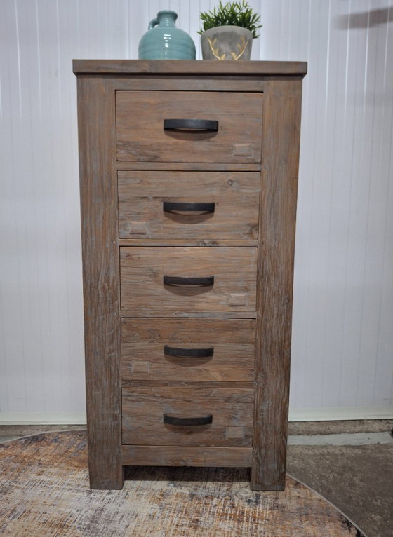 Image 1 of Cómoda de teca maciza, nueva