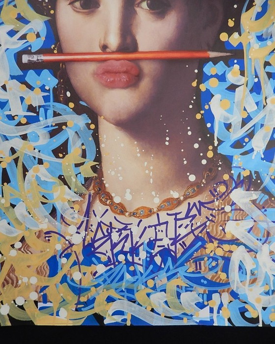 Image 1 of ENIGME9 - Sin pluma no hay ganancia - Lienzo de artista