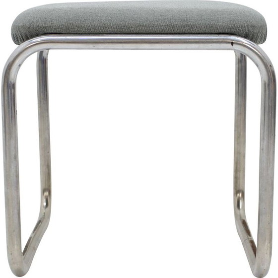 Image 1 of Vintage chrome stool by Robert Slezák, Czechoslovakia, 1930s