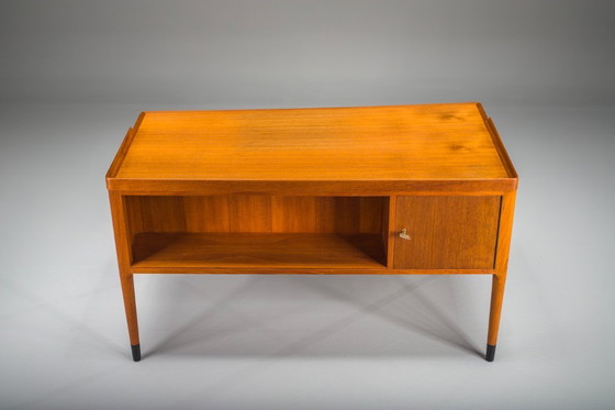 Image 1 of  Skandinavisch-moderner Teakholz-Schreibtisch, zugeschrieben H. Brockmann Petersen für Poul M. Jessen, 1960er Jahre