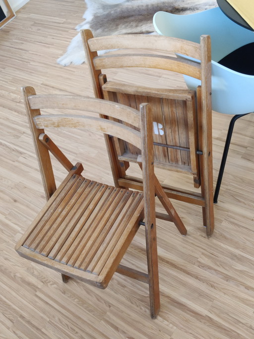 chaises pliantes en bois
