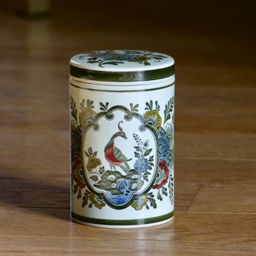 Boîte Villeroy & Boch collection "Paon" peinte à la main