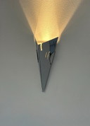 Pair of vintage wall lights, chrome-plated metal, France, 1980