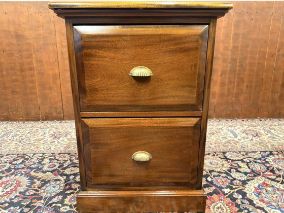 Classic English Mahogany Chest of Drawers, Brass, Brown, Chesterfield (photo 6 of 9)