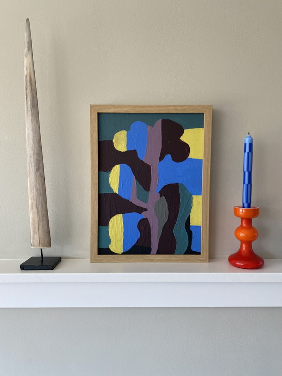 Abstract Painting 30 X 40 Including Frame – Paintings & Drawings, Canvas (photo 4 of 5)