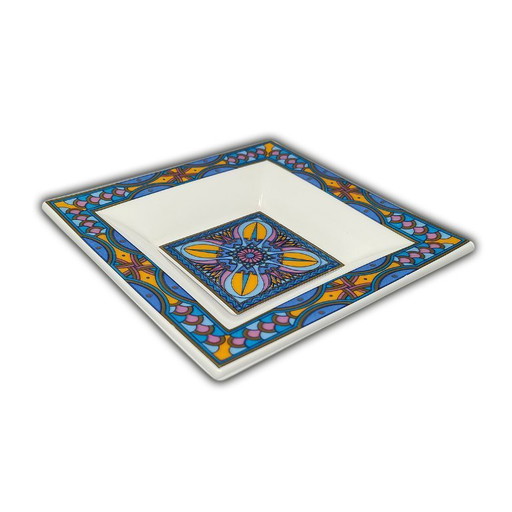 Magnifique cendrier ou vide-poches en porcelaine des années 1990, créé par Paloma Picasso pour Villeroy & Boch.