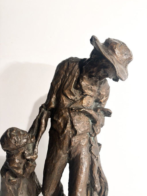 Bronze Sculpture of Two Figures 'I Capricci' by Edmondo Furlan, 1960s – beeldhouwkunst (photo 2 of 14)