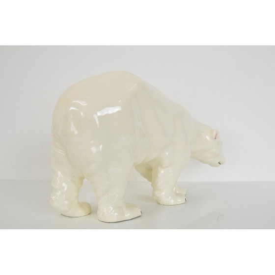 Image 1 of Vintage porcelain polar bear sculpture for Royal Dux, Czechoslovakia 1925s