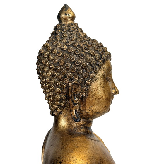 Antiker Thai-Buddha in Bhumisparsha – Rattanakosin, 19. Jahrhundert – Bildhauerei, Bronze (photo 8 of 11)