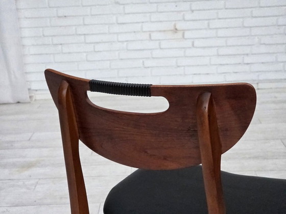 Image 1 of Set di 4 sedie da pranzo rivestite, design danese, anni '60.