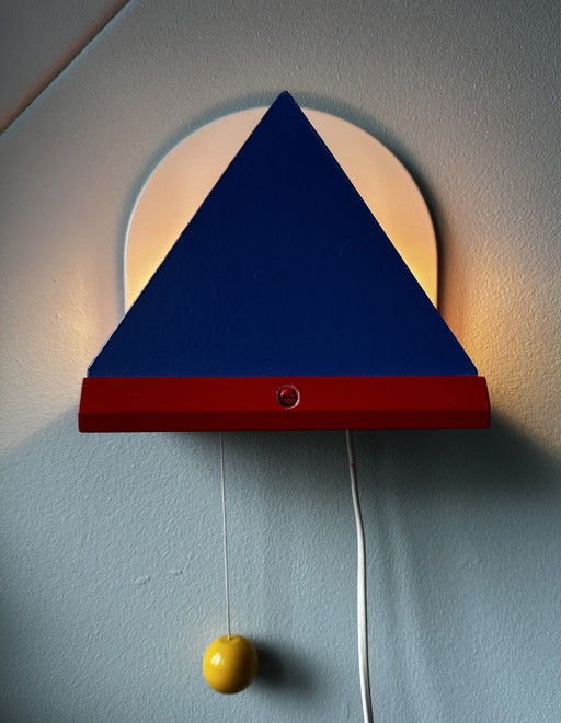 Lampada da parete vintage postmoderna Stoja Ikea in stile Memphis, anni '80