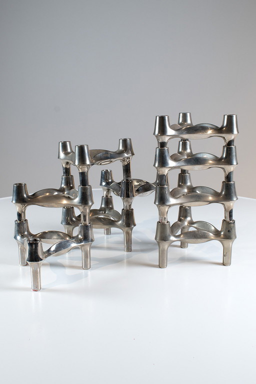 Juego de 9 candelabros BMF