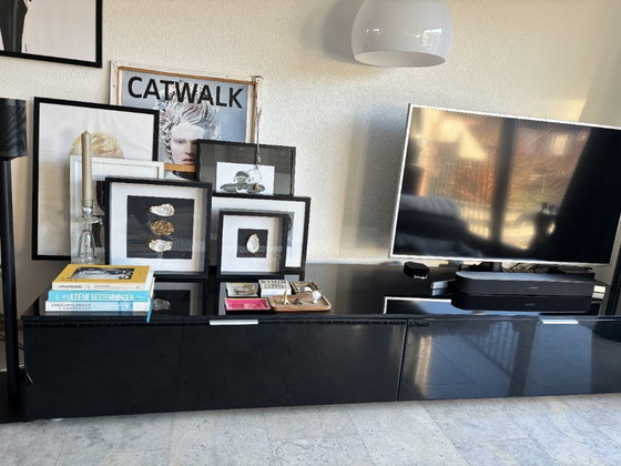 Image 1 of Aparador moderno – negro alto brillo – 240 cm