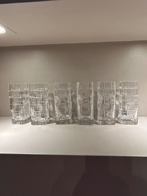 Image 1 of Ensemble de 6 verres en cristal par Cini Boeri pour Arnolfo di Cambio, 1970s