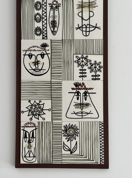 Image 1 of Prächtige dekorative Keramikplatte: A.FRANS datiert 1964