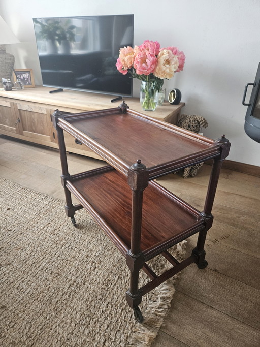Unique Art Deco tea trolley from furniture factory 't Woonhuys Amsterdam, ca. 1920
