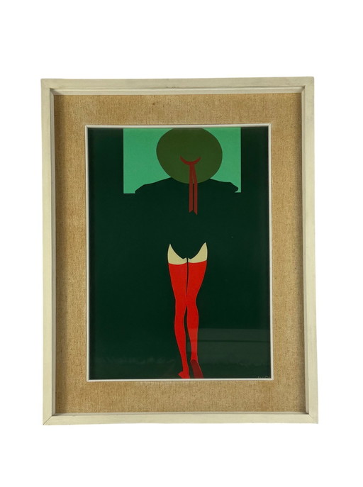 Amleto Dalla Costa, Original Serigraph Framed, Milan Italy 1980s