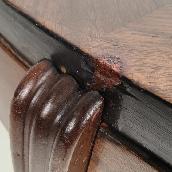 Image 1 of Art Deco oak coffee table – Amsterdam School, Netherlands, 1930s