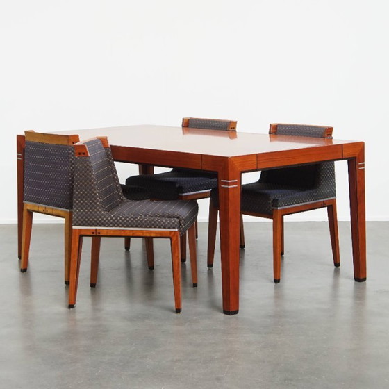 Image 1 of Art Deco Set Consisting of a Dining Table and 4 Dining Chairs by Schuitema from the Decoforma Series