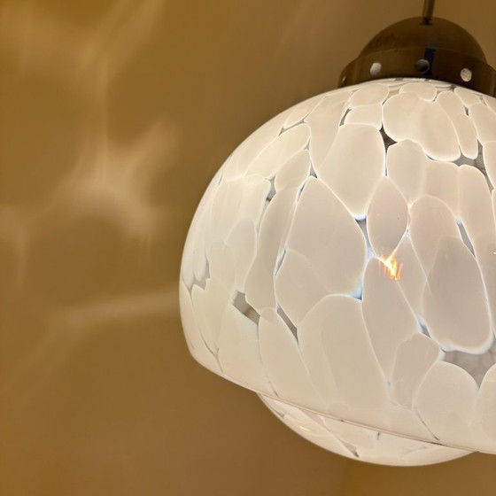 Image 1 of Carlo Nason per Mazzega, anni '70, vetro di Murano bianco e trasparente, cromato - 1970