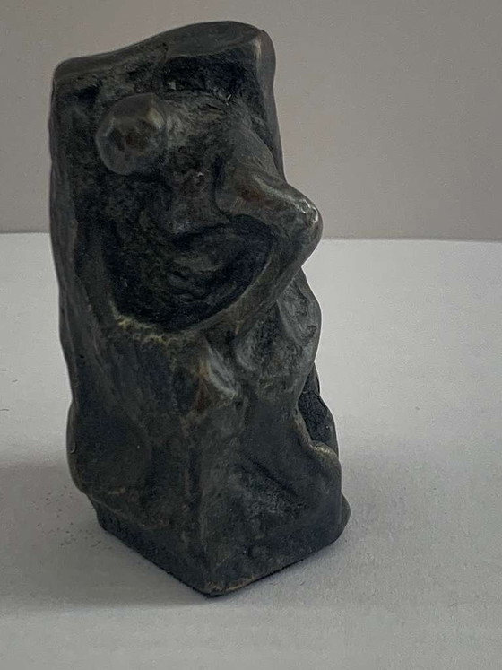 Image 1 of Alfred Hrdlicka - Study for Anthropos, 1981, fully sculpted tin casting, numbered with artist's signature and foundry stamp