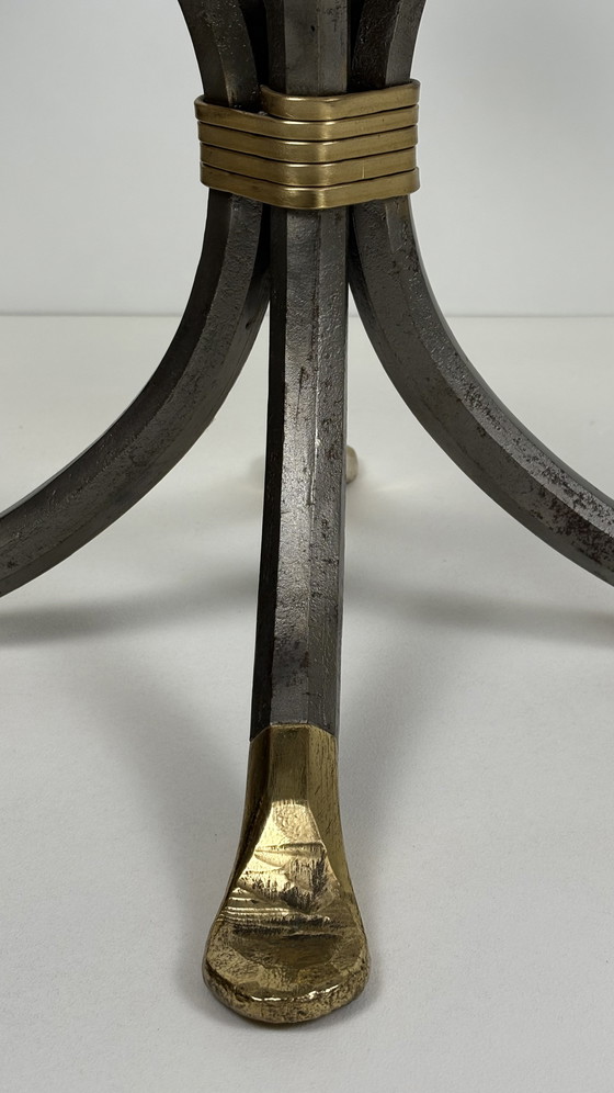 Image 1 of Manfred Bredohl Design robust Brutalist metal coffee table
