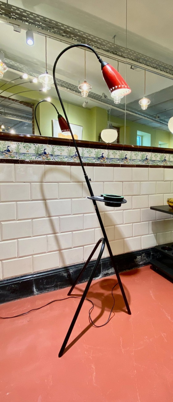 Stehlampe im modernistischen Stil der Mitte des 20. Jahrhunderts (um 1950) mit einem – Stehleuchten, Ceramic (photo 7 of 11)