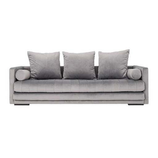Sofa KOPENHAGA silver velour, Scandinavian design