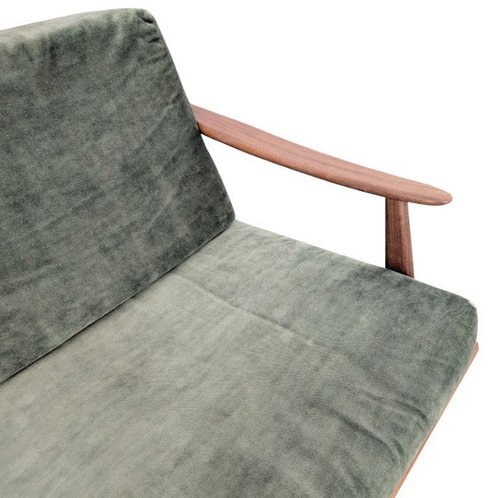 Image 1 of 2x Midcentury armchairs Vintage easy chair teak retro green Danish