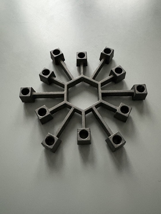 Image 1 of Danish Design 1960s cast iron candlestick