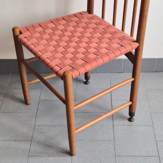 Image 1 of SET VAN 4 VINTAGE "RACINE" STOELEN UIT 1980 VOOR ROCHE-BOBOIS IN BEUKENHOUT, RETRO UIT DE JAREN 80