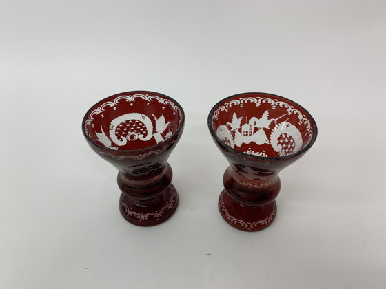 Image 1 of Set di 8 bicchieri e vasi di cristallo Egermann Bohemian