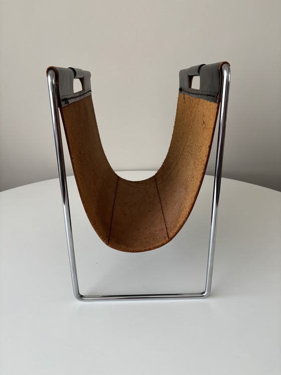 Image 1 of Porte-revues en cuir Dadime/Brabantia 1970