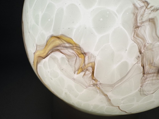 Image 1 of Lampada da soffitto vintage verde opalino con effetto marmo: un'attrazione retrò suggestiva