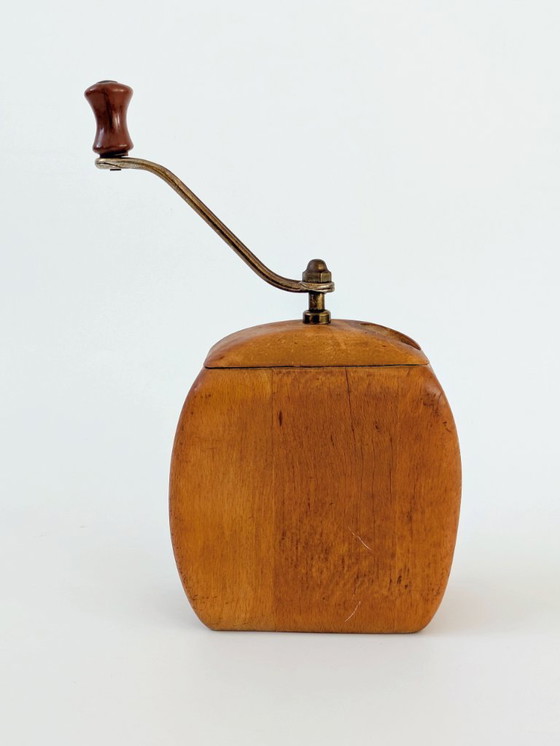 Image 1 of Rare 1950s Alexanderwerk “Perfekt” Coffee Grinder | Beechwood, Brass and Bakelite, Made in Germany